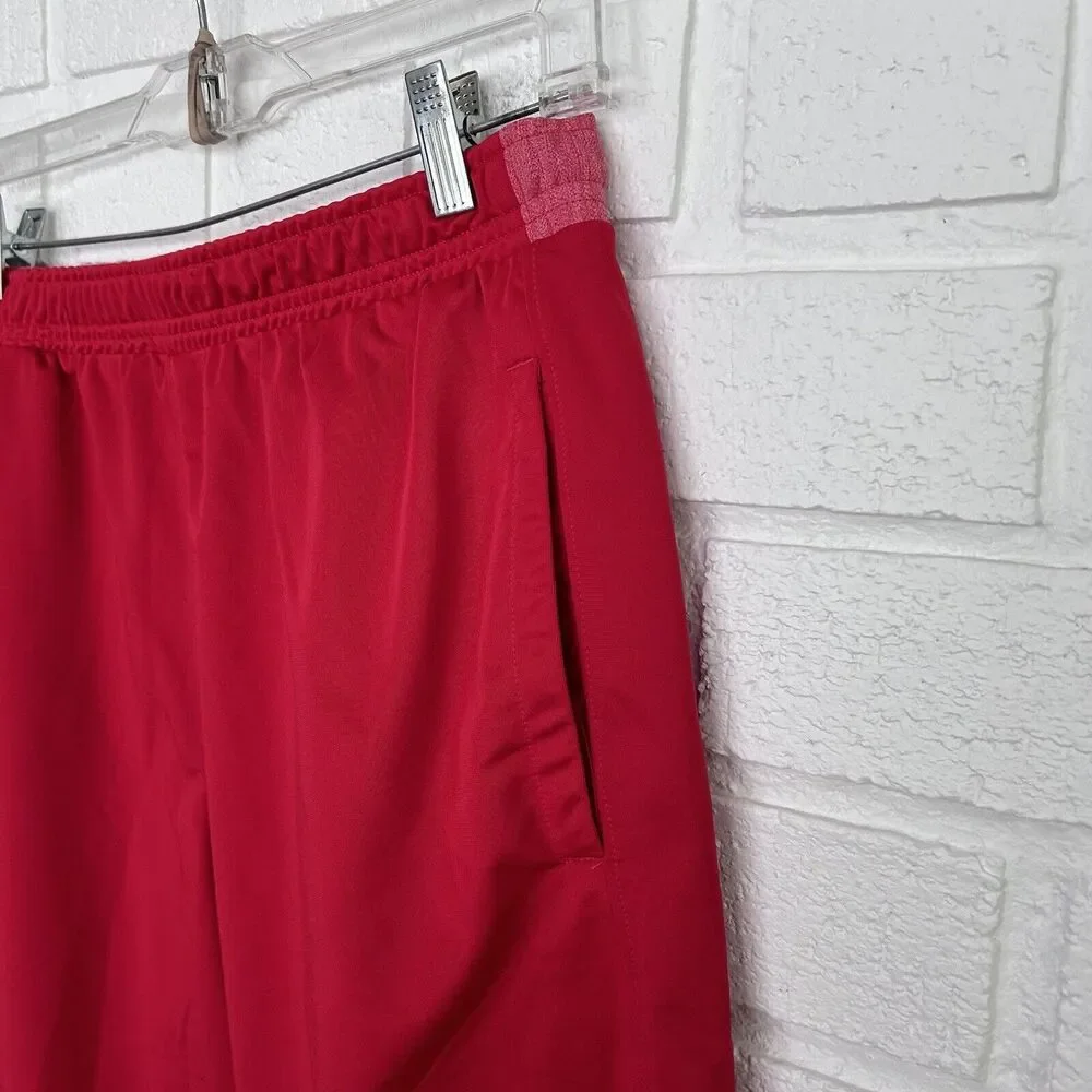 Under Armour Basketball Shorts Red Mens Large Loose Pockets
